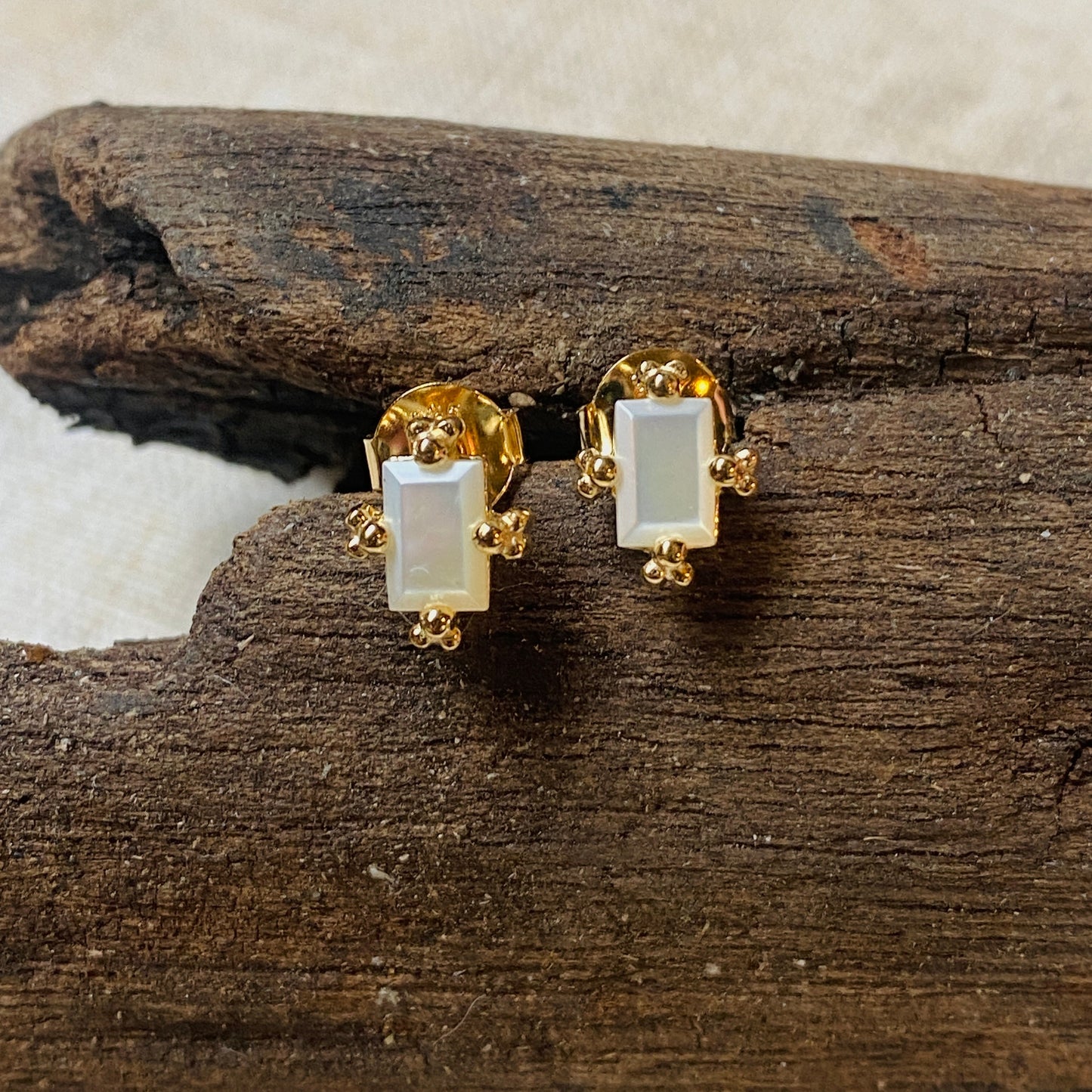 Écorce blanche Stud Earrings