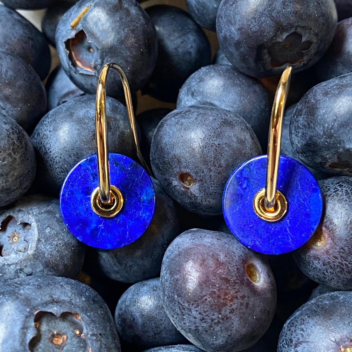 Baie Earrings Blue - Gilded