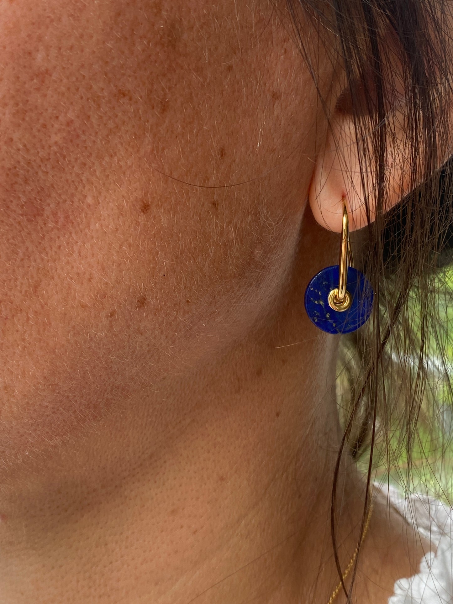 Baie Earrings Blue - Gilded